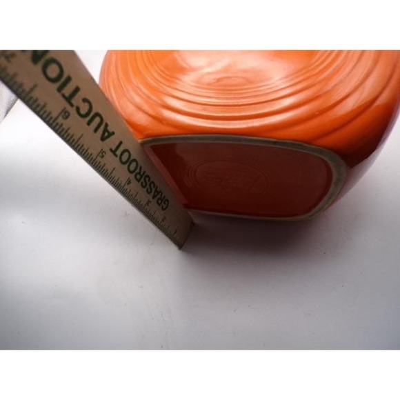 Vintage Fiesta Orange Disk Pitcher Homer Laughlin Ceramic Water Jug Made in USA - Picture 8 of 8